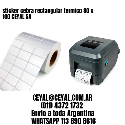 sticker cebra rectangular termico 80 x 100 CEYAL SA