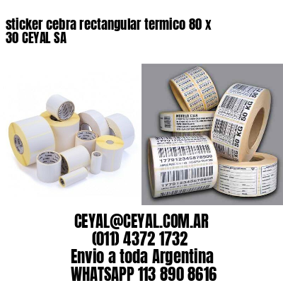 sticker cebra rectangular termico 80 x 30 CEYAL SA