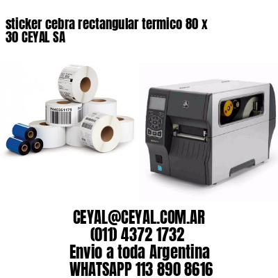 sticker cebra rectangular termico 80 x 30 CEYAL SA