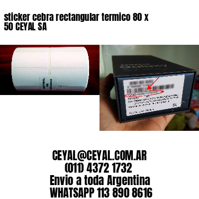 sticker cebra rectangular termico 80 x 50 CEYAL SA