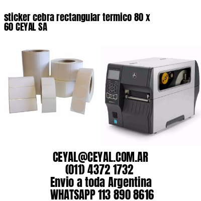 sticker cebra rectangular termico 80 x 60 CEYAL SA