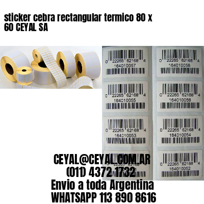 sticker cebra rectangular termico 80 x 60 CEYAL SA