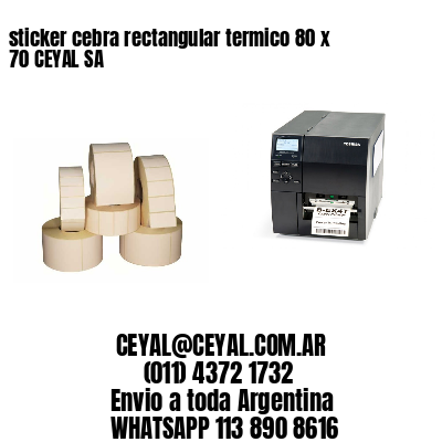 sticker cebra rectangular termico 80 x 70 CEYAL SA
