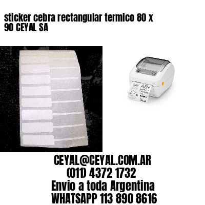 sticker cebra rectangular termico 80 x 90 CEYAL SA