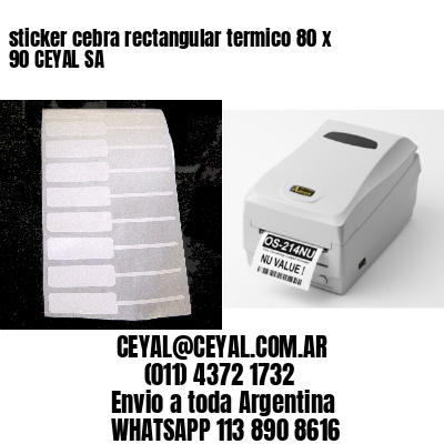 sticker cebra rectangular termico 80 x 90 CEYAL SA