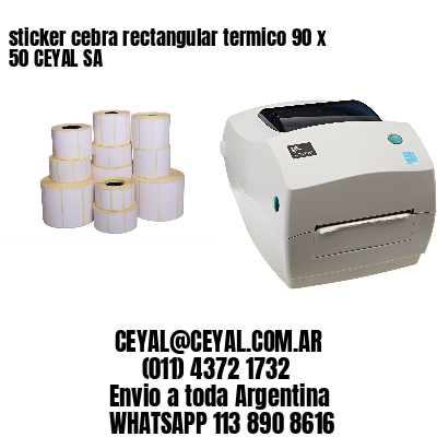 sticker cebra rectangular termico 90 x 50 CEYAL SA