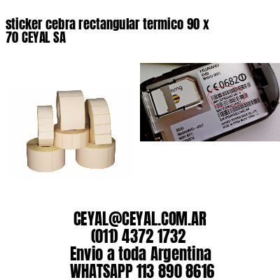 sticker cebra rectangular termico 90 x 70 CEYAL SA
