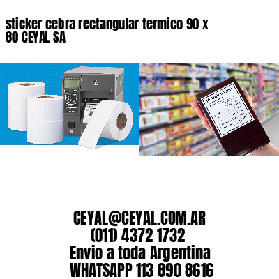 sticker cebra rectangular termico 90 x 80 CEYAL SA