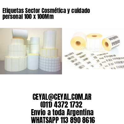 Etiquetas Sector Cosmética y cuidado personal 100 x 100Mm