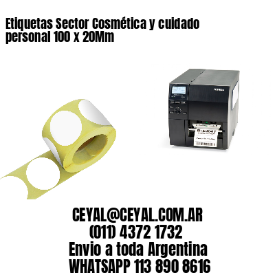 Etiquetas Sector Cosmética y cuidado personal 100 x 20Mm