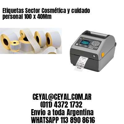 Etiquetas Sector Cosmética y cuidado personal 100 x 40Mm