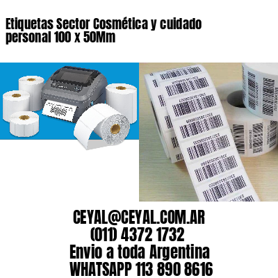 Etiquetas Sector Cosmética y cuidado personal 100 x 50Mm
