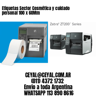 Etiquetas Sector Cosmética y cuidado personal 100 x 60Mm