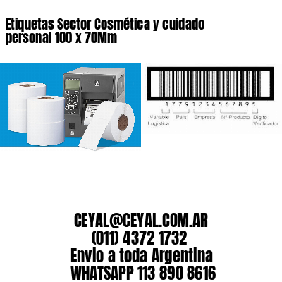 Etiquetas Sector Cosmética y cuidado personal 100 x 70Mm