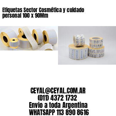 Etiquetas Sector Cosmética y cuidado personal 100 x 90Mm