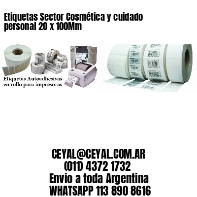 Etiquetas Sector Cosmética y cuidado personal 20 x 100Mm