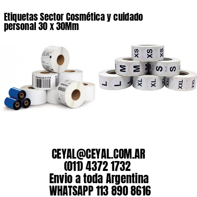 Etiquetas Sector Cosmética y cuidado personal 30 x 30Mm