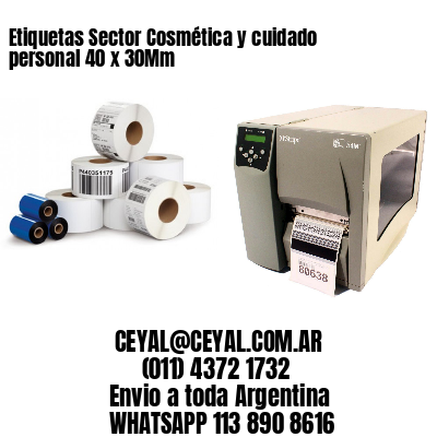 Etiquetas Sector Cosmética y cuidado personal 40 x 30Mm