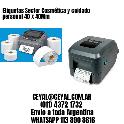 Etiquetas Sector Cosmética y cuidado personal 40 x 40Mm