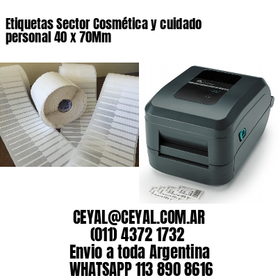 Etiquetas Sector Cosmética y cuidado personal 40 x 70Mm