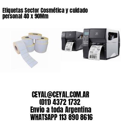 Etiquetas Sector Cosmética y cuidado personal 40 x 90Mm