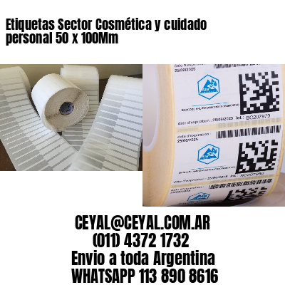 Etiquetas Sector Cosmética y cuidado personal 50 x 100Mm