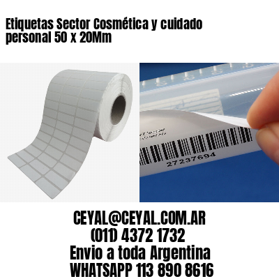 Etiquetas Sector Cosmética y cuidado personal 50 x 20Mm