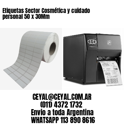 Etiquetas Sector Cosmética y cuidado personal 50 x 30Mm
