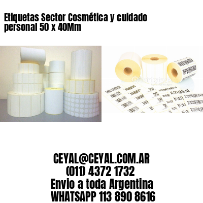Etiquetas Sector Cosmética y cuidado personal 50 x 40Mm