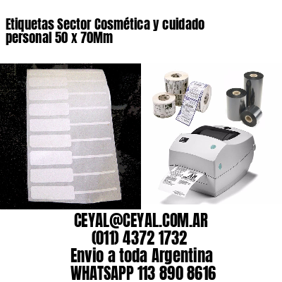 Etiquetas Sector Cosmética y cuidado personal 50 x 70Mm