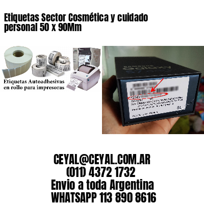 Etiquetas Sector Cosmética y cuidado personal 50 x 90Mm