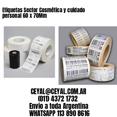 Etiquetas Sector Cosmética y cuidado personal 60 x 70Mm