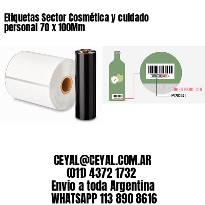 Etiquetas Sector Cosmética y cuidado personal 70 x 100Mm