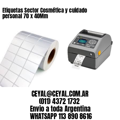Etiquetas Sector Cosmética y cuidado personal 70 x 40Mm