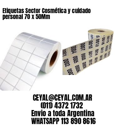 Etiquetas Sector Cosmética y cuidado personal 70 x 50Mm