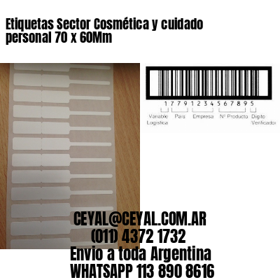 Etiquetas Sector Cosmética y cuidado personal 70 x 60Mm