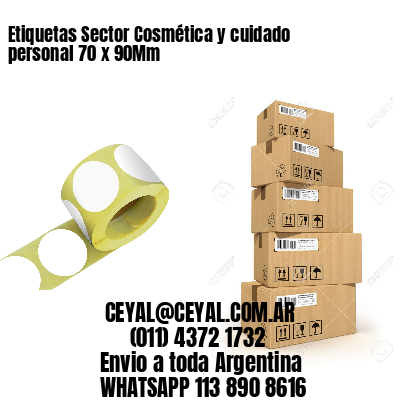 Etiquetas Sector Cosmética y cuidado personal 70 x 90Mm