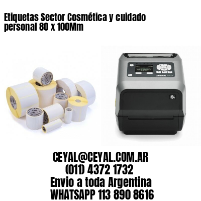Etiquetas Sector Cosmética y cuidado personal 80 x 100Mm
