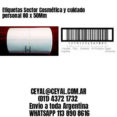 Etiquetas Sector Cosmética y cuidado personal 80 x 50Mm