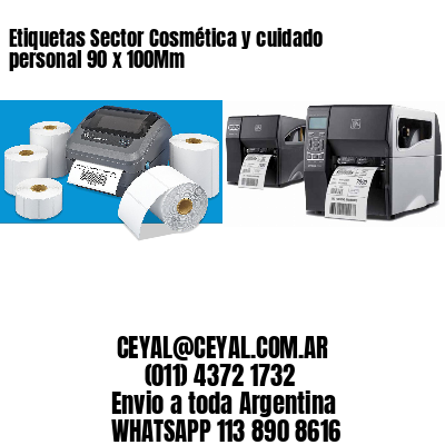 Etiquetas Sector Cosmética y cuidado personal 90 x 100Mm
