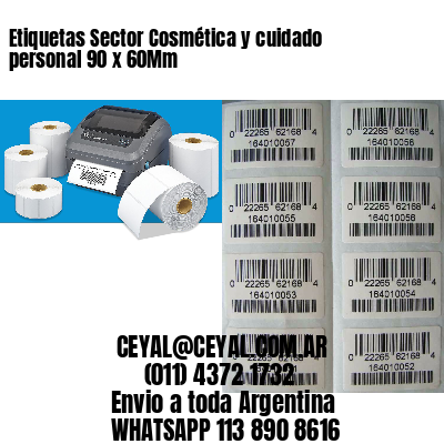 Etiquetas Sector Cosmética y cuidado personal 90 x 60Mm