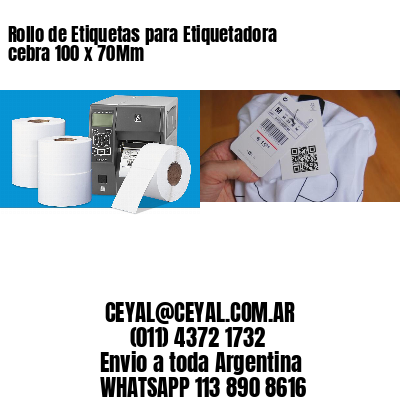 Rollo de Etiquetas para Etiquetadora cebra 100 x 70Mm
