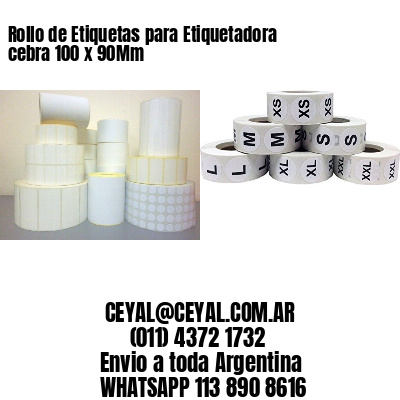 Rollo de Etiquetas para Etiquetadora cebra 100 x 90Mm