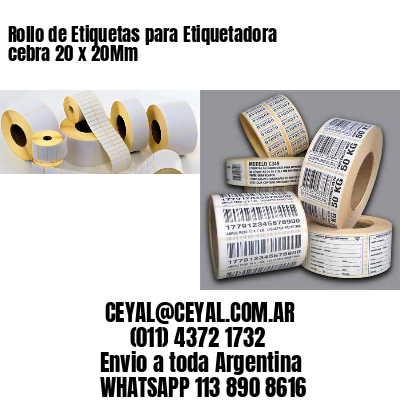Rollo de Etiquetas para Etiquetadora cebra 20 x 20Mm