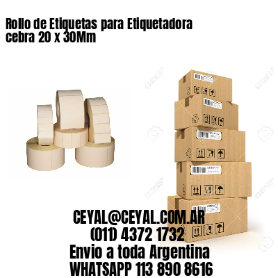 Rollo de Etiquetas para Etiquetadora cebra 20 x 30Mm