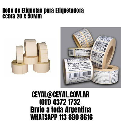 Rollo de Etiquetas para Etiquetadora cebra 20 x 90Mm