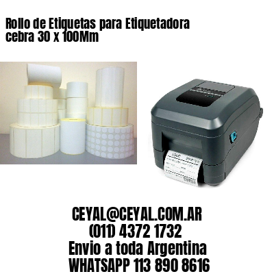Rollo de Etiquetas para Etiquetadora cebra 30 x 100Mm