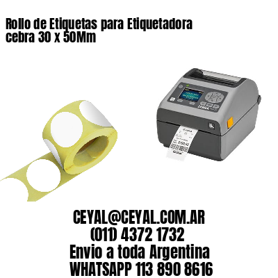 Rollo de Etiquetas para Etiquetadora cebra 30 x 50Mm