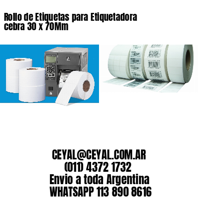 Rollo de Etiquetas para Etiquetadora cebra 30 x 70Mm