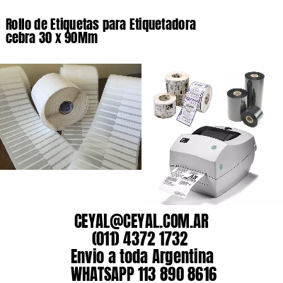 Rollo de Etiquetas para Etiquetadora cebra 30 x 90Mm